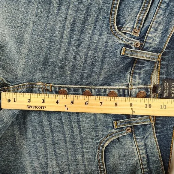 J.Crew High-Rise Crop Flare Jeans Womens sz 27 Button Fly Re- Imagined - Picture 11 of 11